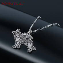 Kinitial 2019 New German Shepherd Angel Jewelry Necklace Chain Clothing Accessories Necklace Jewelry Dog Necklace Pendant Woman 2024 - buy cheap