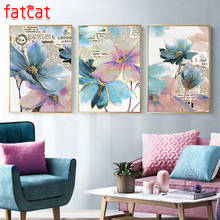 FATCAT Abstract lotus flower diamond painting full square round drill 5d diy rhinestone embroidery triptych home decor AE1881 2024 - buy cheap