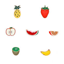 7 tipos de Pin esmaltado de colección de frutas, broche de manzana, plátano, sandía, bolsa de Camisa vaquera, regalo jwewlry de frutas para amigos 2024 - compra barato