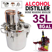 8/10/12/20/35L Distiller Moonshine Alcohol Stainless Copper DIY Home Water Wine Essential Oil Brewing Kit 2024 - купить недорого
