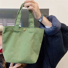 Уличные сумки для пикника конфетного цвета, Холщовая Сумка-тоут, сумка для ланча, сумка для еды, Портативная сумка для ланчбокса с медной пряжкой, сумка для инструментов для кемпинга 2024 - купить недорого