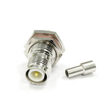 1pc RP-TNC  Female Jack Nut Inner Pin RF Coax Connector  Crimp for RG316 RG174 LMR100  Straight   Nickelplated  NEW Wholesale 2024 - buy cheap