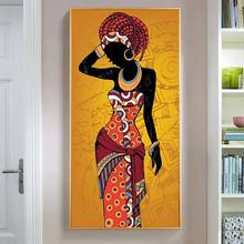 African Art Black Woman Scandinavian Canvas Painting Wall Art Posters Prints Wall Pictures for Living Room  Home Cuadros Decor 2024 - buy cheap