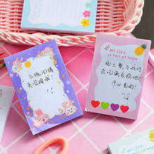 100 Sheets Kawaii Flower Memo Pads Notepads Cute Cartoon Bear Sticky Note Posted It Planner Korean Stationery School Supplies 2024 - buy cheap