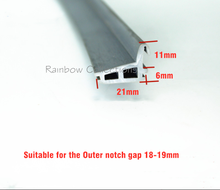 21*17mm Light Grey Silicone Rubber sealing strips aluminum door/window sealed plastic strips energy saving waterproof/Windproof 2024 - buy cheap