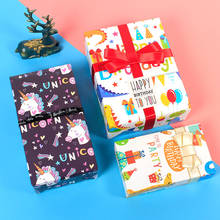 Gift Wrapping Paper Colorful Wedding Flamingo Unicorn Birthday Gift Box Wrapping Paper 50*70cm Tissue Paper Scrapbooking Paper 2024 - buy cheap