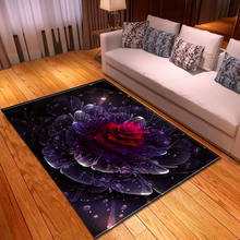 Tapete infantil com estampa de flores, carpete com estampa 3d para decoração de quarto infantil, sala de estar, quarto 2024 - compre barato