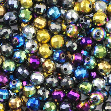 YHBZRET-cuentas de cristal austriaco de 96mm, bolas sueltas redondas chapadas para joyería, pulsera, accesorios de fabricación de bricolaje, 50 Uds. 2024 - compra barato