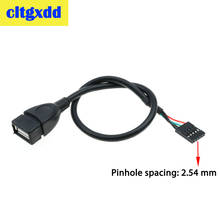 Cltgxdd-toma de la placa base a USB 2,0, adaptador de Cable hembra, carcasa de PC, extensor interno, Cable de conexión de datos 2024 - compra barato