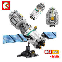 SEMBO Spaceflight Sounding Rocket Perations launcher Manned Building Blocks Kit Bricks Classic Spaceship Model Kids Toy For kids 2024 - buy cheap