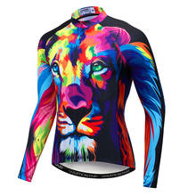 Weimostar Lion Cycling Jersey Long Sleeve Men Autumn Mountain Bike Clothing Spring MTB Bicycle Jacket Top Road Cycling Wear Ropa 2024 - buy cheap