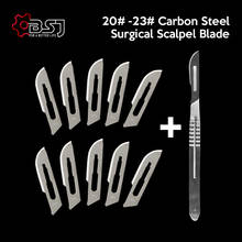 10pcs 20# -23# Carbon Steel Surgical Scalpel Blades + 1pc Handle Scalpel DIY Cutting Tool PCB Repair Animal Surgical Knife 2024 - buy cheap