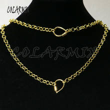 Collar con forma de gota de 5 hebras para mujer, colgantes de perno, cadena de colores mezclados, collar de broche de moda, accesorios para mujer 50257 2024 - compra barato