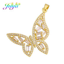 Juya Handmade Luxury Cubic Zirconia Gold Butterfly Charms For Women Needlework Pendant Jewelry Making Accessories Supplies 2024 - buy cheap