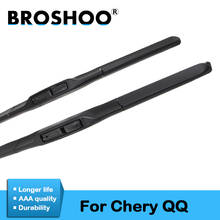 BROSHOO Car Styling Rubber Wiper Blades For Chery QQ 2005 2006 2007 2008 2009 2010 2011 2012 2013 2014 2015 2016 2017 2018 2024 - buy cheap