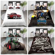 Hot Sale 3D Green Pickup Truck Series  Printing Duvet Cover Sets For Kids Girls Boys 2/3pcs 2024 - buy cheap