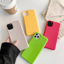 Candy Color Soft Silicone Jelly Phone Case for iPhone X XS XR 7 8 Plus Protective Glossy Back Cover for iPhone 13 11 12 Pro Max 2024 - buy cheap