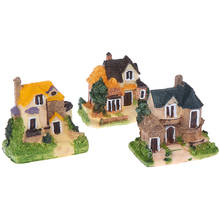 Castillo de resina en miniatura para decoración del hogar, artesanía para jardín, cabaña, micropaisaje, 1/3 Uds. 2024 - compra barato