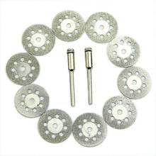 10 Pcs 22mm Rotary Circular Saw Blade Cuting Wheel Discs Mandrel Pottery Cut-off + 2x Mandrel Tool Dropshipping 2024 - buy cheap