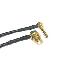 New Wireless Modem Wire SMA Female Jack Nut Right Angle To MS156 Right Angle RG174 Cable 20CM 8" Pigtail Fast Ship 2024 - buy cheap