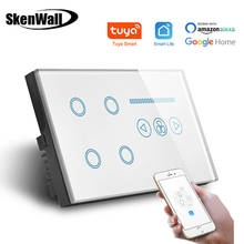 EU WiFi 8 Gang Touch Smart Ceiling Fan Switch Tuya Smart Life APP Control,Glass Panel 147*86mm Compatible with Alexa Google Home 2024 - buy cheap