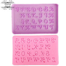 1Pcs Capital English letters Silica gel fudge mould cake decoration tool Candy chocolate fudge mould 2024 - buy cheap