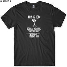Это Боб, Bob Has No Arms, забавная Мужская футболка унисекс, крутая Повседневная футболка, Мужская модная футболка, бесплатная доставка, смешная модель sbz6119 2024 - купить недорого