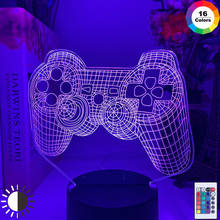 3D Illusion P4P Game Pad Led Night Light for Kids Child Bedroom Decor Event Prize Game Shop Idea Color Changing Desk Night Lamp 2024 - buy cheap