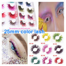 NewNew color 3D luxury mink lashes wholesale natural long individual thick fluffy colorful false eyelashes Makeup Extension Tool 2024 - buy cheap