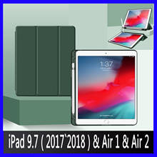 Soft Cover With Pencil Holder Case For New 2017`2018 iPad 9.7 Case Air 1/Air2 (A1822 A1823 A1893 A1954 A1566 A1567 A1474 A1475) 2024 - buy cheap