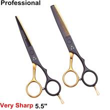 50 pçs 5.5 professional scissors tesouras de cabeleireiro profissional cabelo desbaste barbeiro tesoura 440c tesouras de corte de cabelo tesoura de corte de cabelo 1013 # 2024 - compre barato