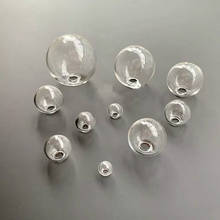 50pcs 10mm Clear glass wish orb bottle Bubble vial Necklace pendant globe DIY glass dome DIY jewelry finding supplies one Hole 2024 - buy cheap