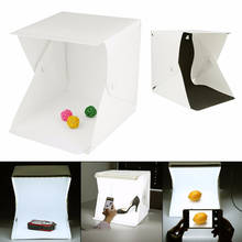 Minicaja de luz plegable para estudio de fotografía, caja difusora de luz de fondo blanco y negro, 40x40x42cm, nueva 2024 - compra barato