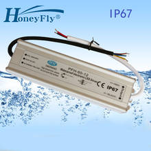 Honeyfly patenteou ip67 impermeável led driver 60w led fonte de alimentação tensão constante 12v24v36v48v transformador de iluminação 80-265v 2024 - compre barato
