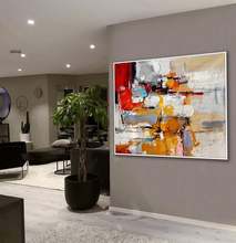 Handmade Acrylic Painting Palette Knife Modern Canvas Art Work Abstract Artwork Large Wall Art Office Living Room Decor 2024 - buy cheap