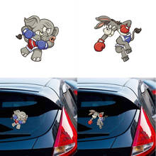Boxing Elephant Donkey Car Stickers Fashion Colorful Stickers Decals for Car Styling Decoration Car Body Window Bumper Stickers 2024 - buy cheap