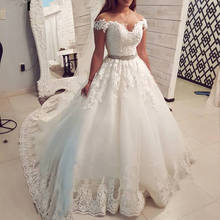 Saudi Arabia Off The Shoulder Vintage Lace Wedding Dress Ball Gown Sweetheart Bridal Gowns Vestido De Noiva novias vestidos 2024 - buy cheap
