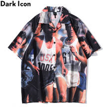 Dark Icon-Polo estampado Vintage para hombre y mujer, camisas hawaianas ligeras, Top 2024 - compra barato