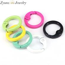 5PCS, Enamel Spring Gate, Round Carabiner Clasp, Snap Clip Trigger Clasp, Spring Buckle for Chain Purse Key Jewelery 2024 - buy cheap