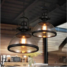 modern led e27 pendant lights glass lamp luminaire vintage loft pendant lamp glass lampshade hang lamp light for bar restaurant 2024 - buy cheap