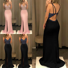 Women Sequins Long  Dresses Party  Formal Bling Bling Sleeveless Long Dress Summer Party Dress Pink Black 2024 - buy cheap