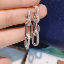 Hibride New Trendy Link Chain Earrings For Women Wedding Party Dubai Bridal Jewelry boucle d'oreille femme Gift Jewelry E-624 2024 - buy cheap