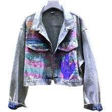 Jaqueta jeans vaqueiro feminina, casaco básico estilo vintage m23 para mulheres 2019 2024 - compre barato
