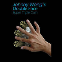 Dupla face super triple coin (meio dólar ou dólar morgan) por johnny wong coin truques de magia clássico magia adereços gimmick diversão 2024 - compre barato