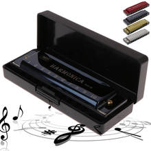 100% Brand New and High Quality 10 Holes Key of C Blues Harmonica Musical Instrument Educational Toy with Case 2024 - buy cheap
