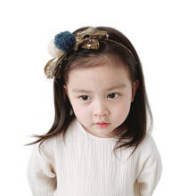 Модный головной убор принцессы для девочек, повязка на голову, милые корейские шерстяные шарики, кисточки, обруч для волос, вечерние аксессуары для волос для женщин и детей 2024 - купить недорого