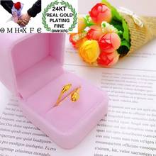 OMHXFC Jewelry Wholesale YM74 European Fashion Hot Fine Woman Girl Party Birthday Wedding Gift Tulip Resizable 24KT Gold Ring 2024 - buy cheap