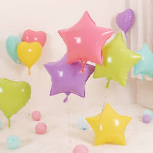 New 5pcs 18inch macaron Candy color Star heart shape foil balloon birthday party Baby Shower girl wedding decoration balloons 2024 - buy cheap