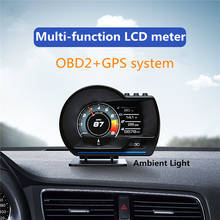 Car HUD OBD2+GPS Smart Gauge Computer 9 Kinds Display Interface Digital with Alarm 2024 - buy cheap