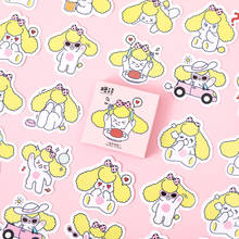 45 pçs/caixa kawaii bolha cão decoração adesivos planejador flocos scrapbooking papelaria coreano diário adesivos material escolar 2024 - compre barato